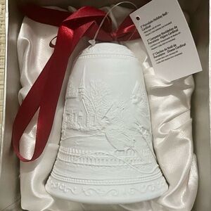 Kringle Express 5” Illuminated Porcelain Holiday Bell with Gift Box